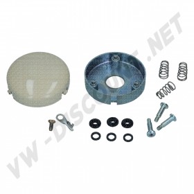 Kit de montage cerclage de volant chromé avec bouton ivoire pour Volkswagen Combi (03/55-07/67) et Kombi Brésil