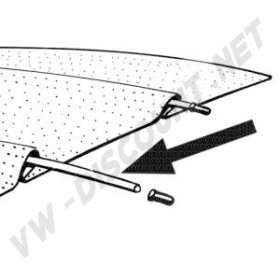 Tiges Tendeurs/Baleines en Métal pour Ciel de Toit Volkswagen Coccinelle Berline/Coupé - 3,95 x 1220 mm (6 Pièces)