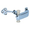 Mécanisme/Loquet Commande d'Ouverture avec Bouton Ivoire pour Glace Pop-Out/Custode Volkswagen Combi 1954-7.1967 (Réf: 221847081D & 221 847 081 D)
