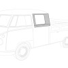 Tôle de réparation latérale gauche pour Volkswagen Split Double Cabine 1950-1967 avec emplacement de vitre