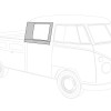 Tôle de réparation latérale droite pour Volkswagen Split Double Cabine 1950-1967 avec emplacement de vitre