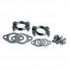 Kit de joints et colliers pour pot/silencieux d'échappement simple préchauffage, fabriqué en Allemagne par HJS. Compatible avec une variété de modèles Volkswagen et une sélection de moteurs. Référence 111298009B. Haute qualité.