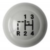Pommeau de levier de vitesse gris avec grille de 4 vitesses en noir, Diam 7mm - Réf. 50900GR