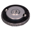 Bouchon de réservoir essence en métal 80mm pour Coccinelle, Karmann Ghia 08/55->07/60 et Combi Combi 08/52-03/55