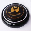 Cache-moyeu, Klaxon, Noir, Sigle Doré, Coccinelle, Combi T2, 211415669BG, 211 415 669 BG