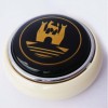 Cache-moyeu, Klaxon, Beige, Argent, Sigle Doré, Coccinelle, Combi T2, 211415669WG, 211 415 669 WG