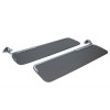 Pare-soleil, Deluxe, Aluminium, Gris, Volkswagen, Combi, Kombi, Brésil, Fixation, 3 Vis, Chromé, Marron, 22185755G, 221 857 55 G