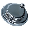 Couvre serrure, tosette, métal chromé, Volkswagen Combi, 03/55-07/65, protection mécanisme d'ouverture, 261827575.