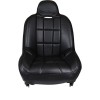 Siège, dossier haut, Race Trim, avant, vinyle noir, tissu noir, Volkswagen, Karmann Ghia, Type 1, 62-2751-0.