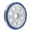 Poulie de vilebrequin en aluminium ajourée avec fond bleu pour moteur Volkswagen Type 1 (Référence AC105254)
