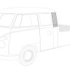 Tôle de réparation latérale gauche courte pour Volkswagen Split Double Cabine jusqu'à 1967