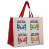 Sac shopping, durable, Volkswagen Campervan, VW T1, polypropylène laminé, poignées en polypropylène, réutilisable, dimensions 33cm x 39cm x 17cm, NWBAG74.