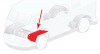 Passage de roue avant gauche pour Bus Split 03/55-07/67 - Ref 211801325A  211 801 325/A