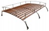 Galerie de toit 3 barres en inox poli et bois Type 2 AC898030 Sur www.vw-discount.net