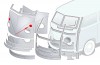 Plaques de Montage des Clignotants Pour VW T2 Split 1955-1963 - Silver Weld Through ref  211953163