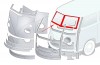 Réparation Complète de Pare-brise Avant Pour VW T2 Split 1955-1967 - Silver Weld Through ref 211805039F