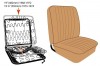 Housses de sièges avant gauche et droit Combi 68-72 vinyl gauffré marron clair 211881002ETN Sur www.vw-discount.net