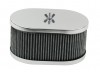 Filtre à air chromé ovale pour carburateur Weber 40/48 IDF & Dellorto 00-8714-0  Sur www.vw-discount.net