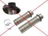Échappement Super Compétition pour Coccinelle avec Type-1 1300cc et plus, version préchauffante 251001038SV avec silencieux en aluminium noir et 2 sorties en inox