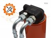 support-filtre-huile-m18x15-3/8npt-cnc-billet-anodise-noir-gauche