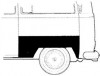 Section de réparation, arches de roue arrière gauche, Combi Bus T2, 8.70-7.79, Hauteur 530mm, 211809167D, 211 809 167 D.