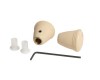 Boutons de Radio Ivoire à Fixation par Serrage pour Tableau de Bord - Lot de 2 - Réf. 113941544IV