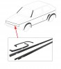 Baguettes Alu Noir, Calandre "GTI", VW Golf 1, 1975, 1983, 171898800B, Golf Mk1 Cabriolet, Caddy Mk1.