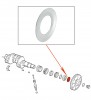 Rondelle Vilebrequin, VW Coccinelle, VW 181, 113105241A, 113-105-241-A